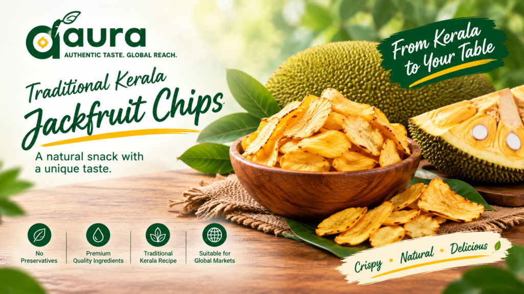 Crispy Kerala jackfruit chips by Aura Foods International