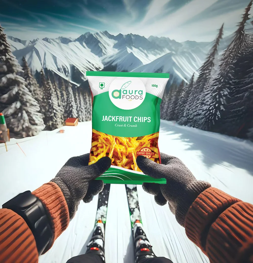 Jackfruit chips manufacturer in Kerala preparing thin sliced chips